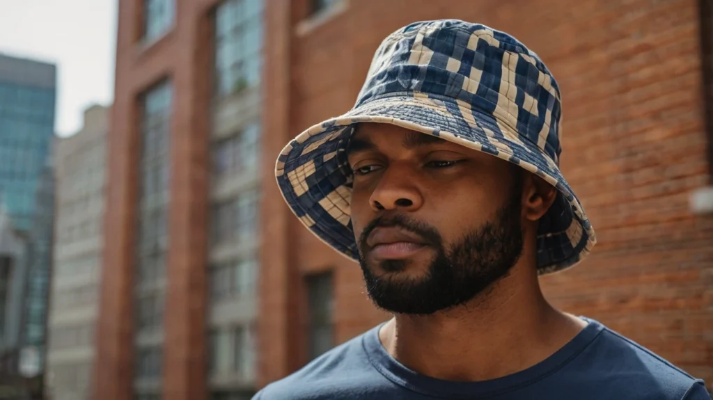 Mens Bucket Hat being worn with casual attire