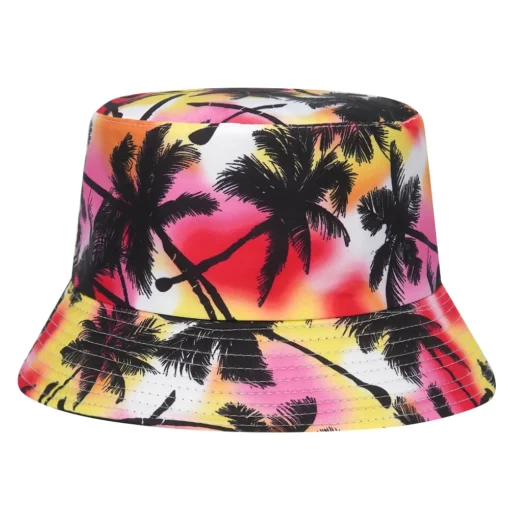 Bucket Hat Palm Tree Color Yellow