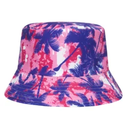 Bucket Hat Palm Tree Color Pink