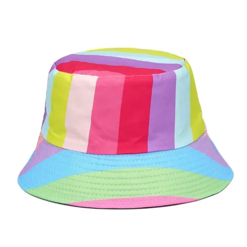 Bucket Hat Reversible Rainbow Style 4