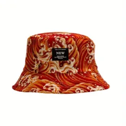 Bucket Hat Waves Red