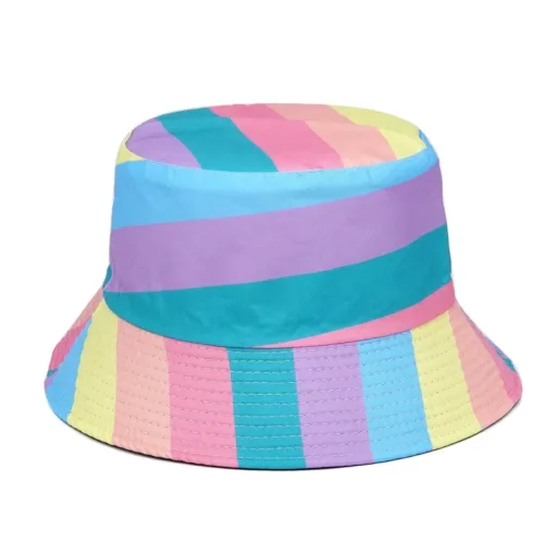 Bucket Hat Reversible Rainbow Style 1