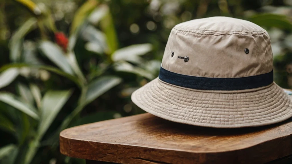 Stylish Mens Bucket Hat in a casual outdoor setting