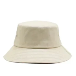 Bucket Hat Removable Windproof Rope Creamy White