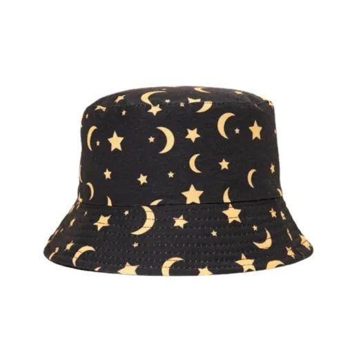 Bucket Hat Reversible Moon Black