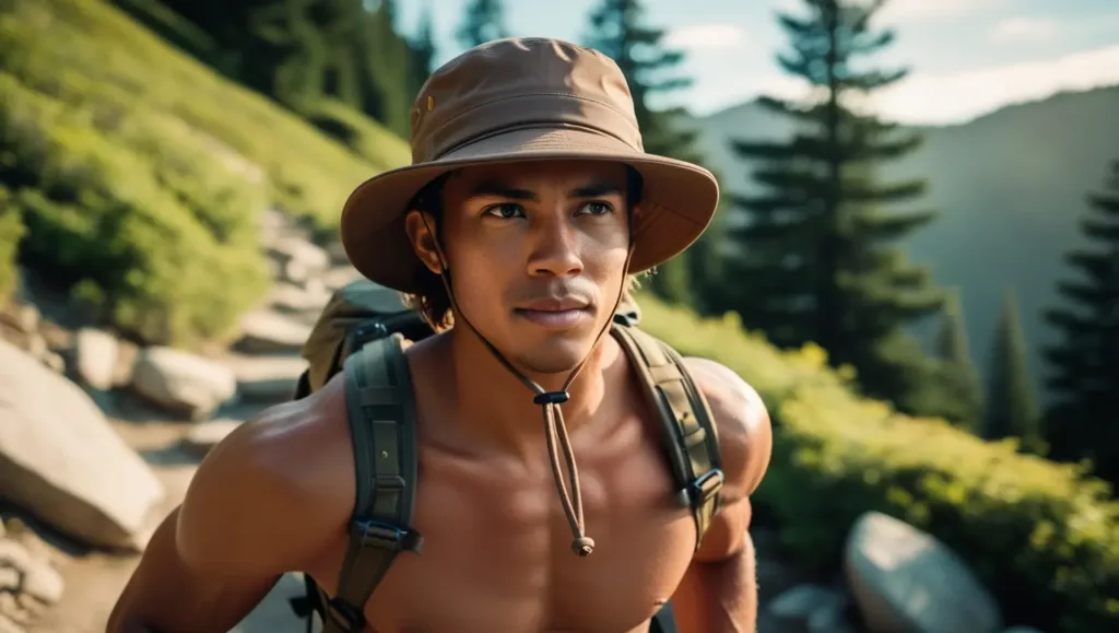 An image of a bucket hat on a mannequin or a person hiking outdoors Articles Your Bucket Hat